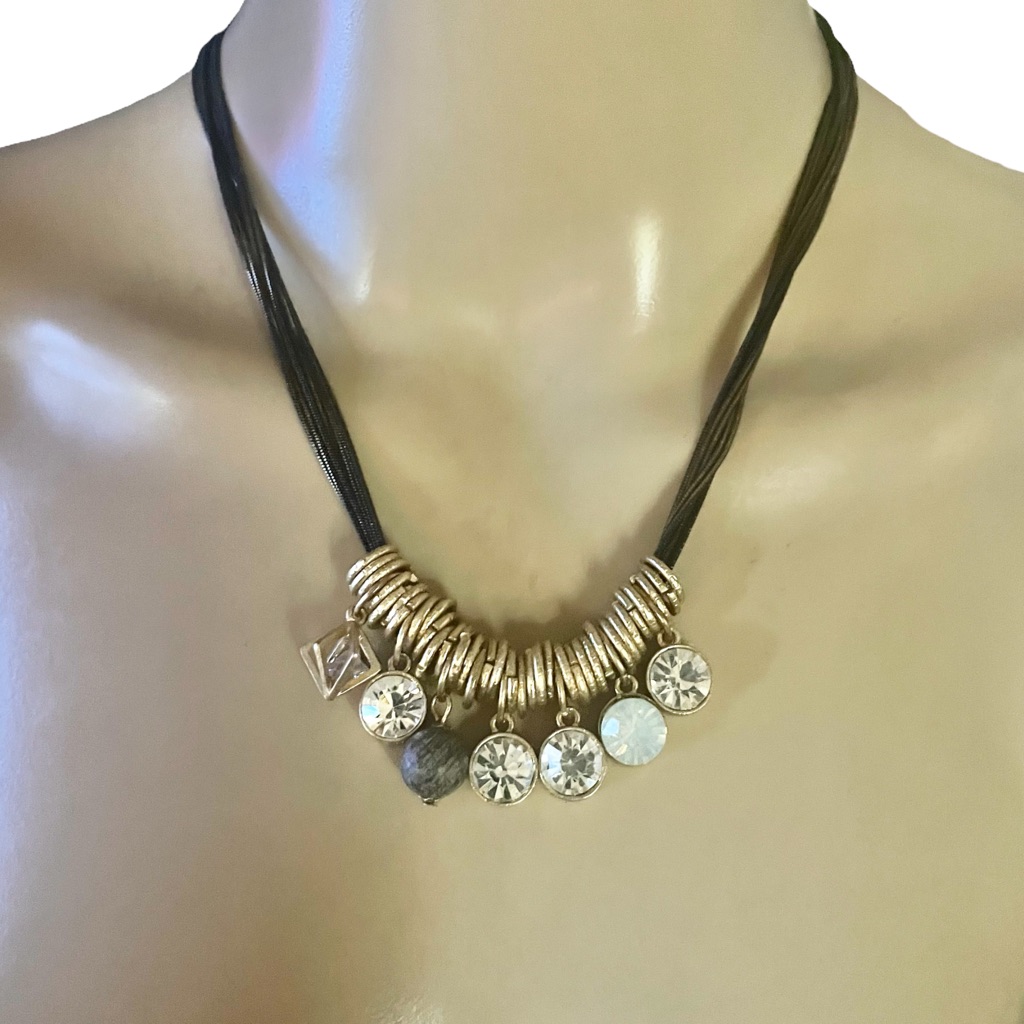 Niquead Multi Strand Charm Necklace